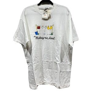 Donnkenny Shirt XLT Vintage Mickey Walt Disney on Line Mickey & Co NOS Shirt